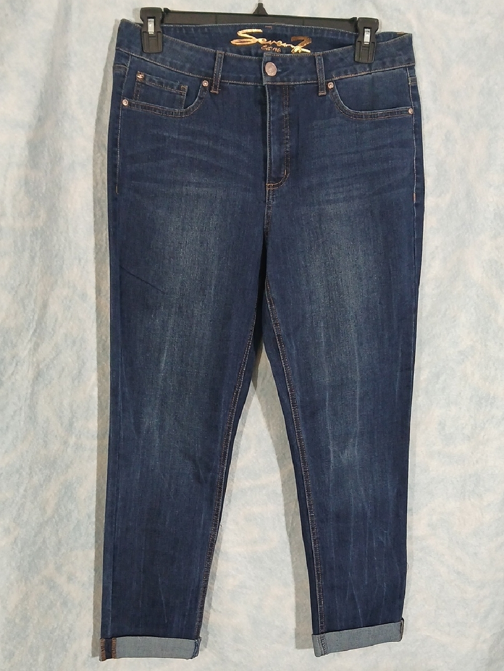 7 For All Mankind Dark Wash Weekend Slim Fit Womens Sz 12